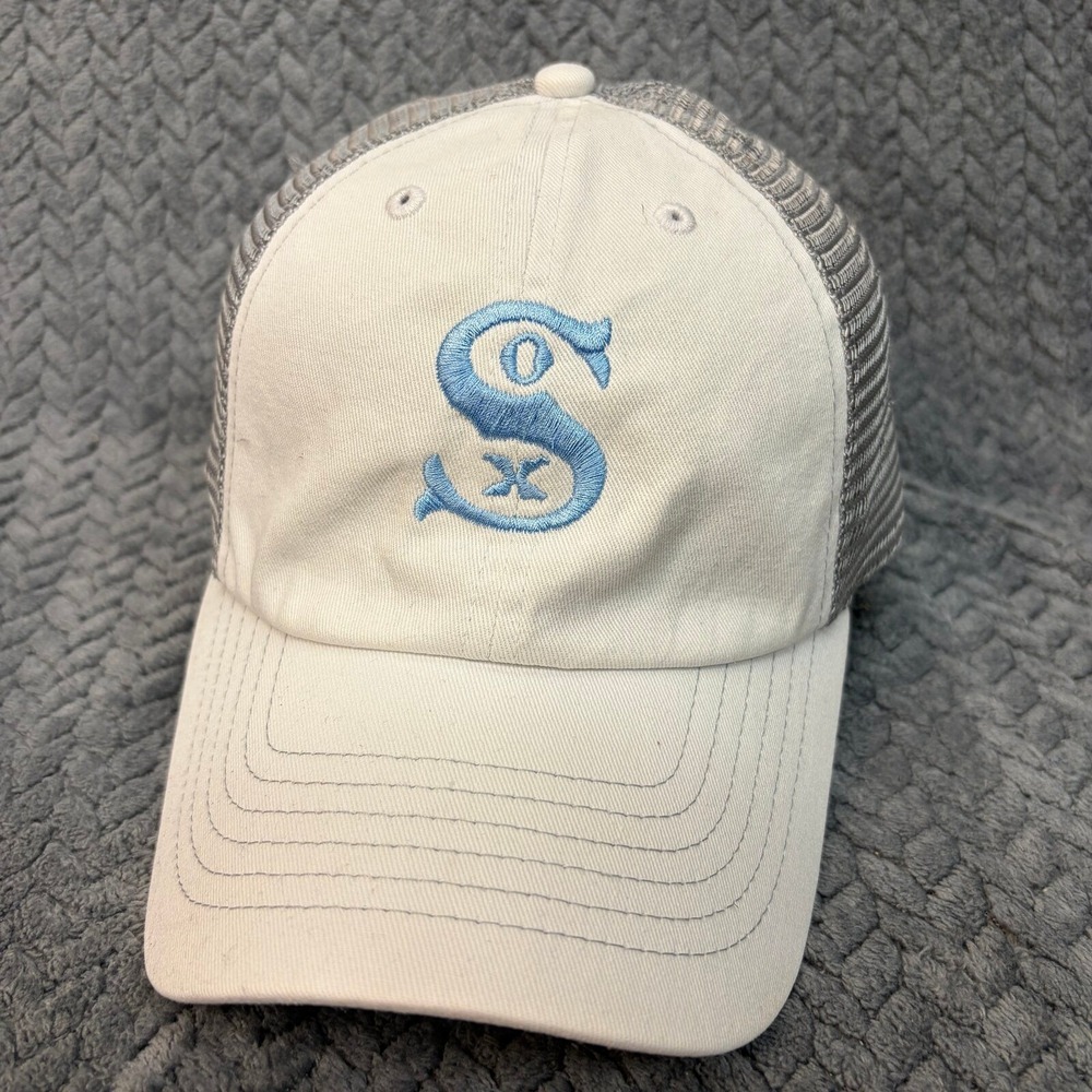 Sportsman Chicago White Sox Trucker Hat White Grey Mesh Adjustable Cap